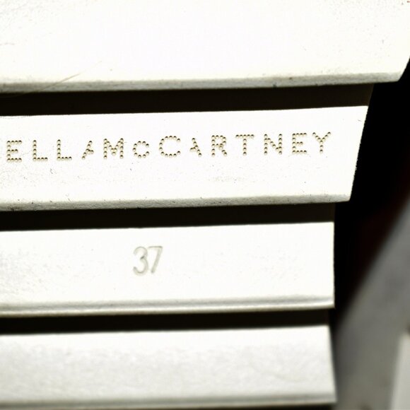 $850 STELLA MCCARTNEY PERCY PLATFORM CRISS CROSS LEATHER SANDAL CAMEL 37 (DB23) - Picture 8 of 8